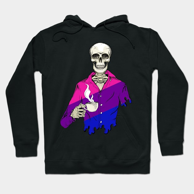 Dead Inside But Caffeinated Hoodie by MZeeDesigns